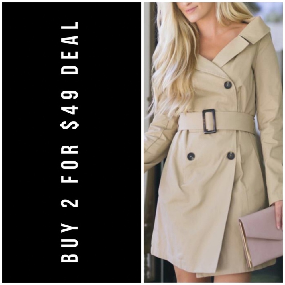 ❄️LAST3️⃣//KHAKI OFF SHOULDER COAT